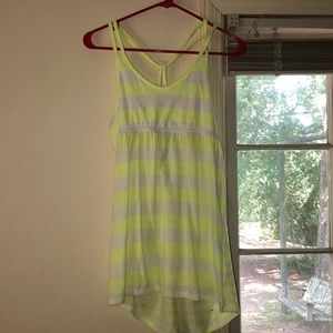 cute yellow and white tank top